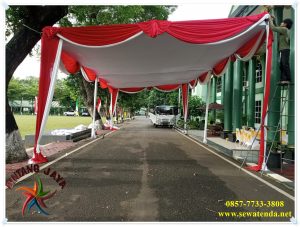 Sewa Tenda Plafon Modifikasi kain merah putih di cilangkap jakarta timur