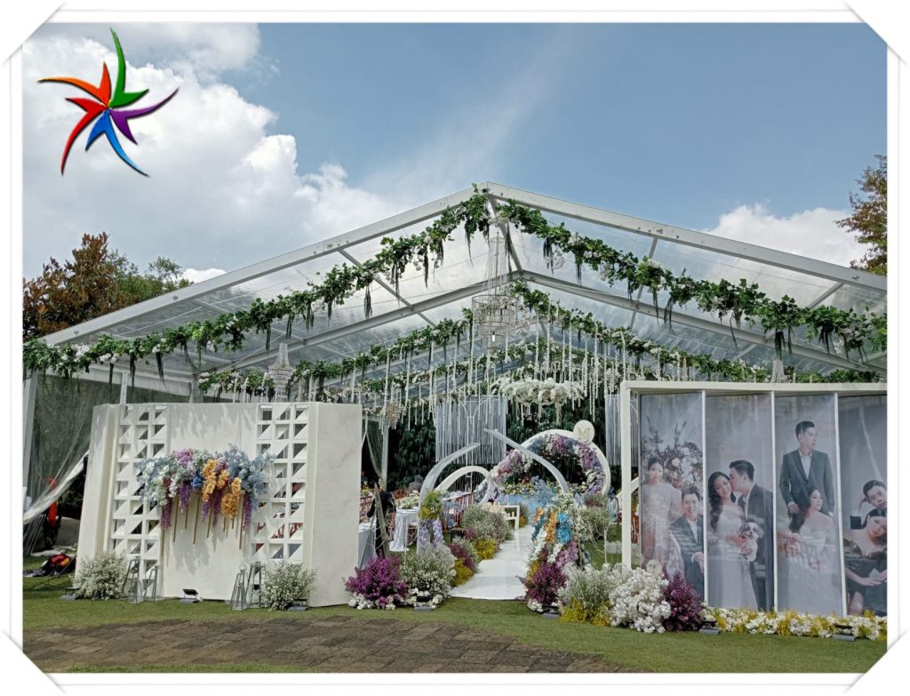 Tenda Wedding Tenda Roder Transparan Dekorasi Elegan