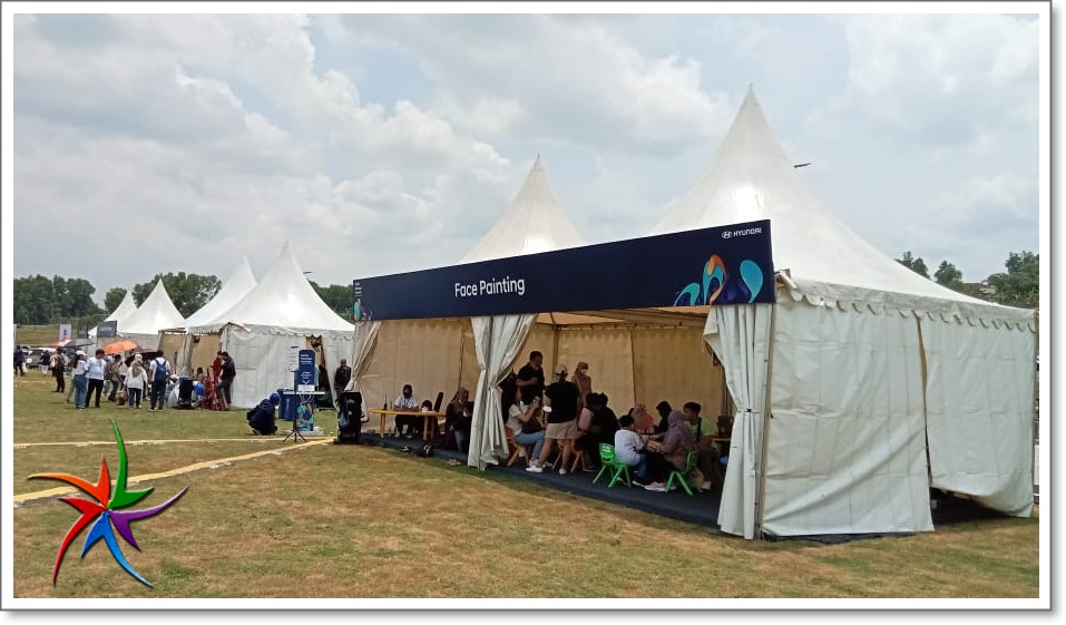 Sewa Tenda Pameran Kerucut Ukuran 5x5m Siap Kirim