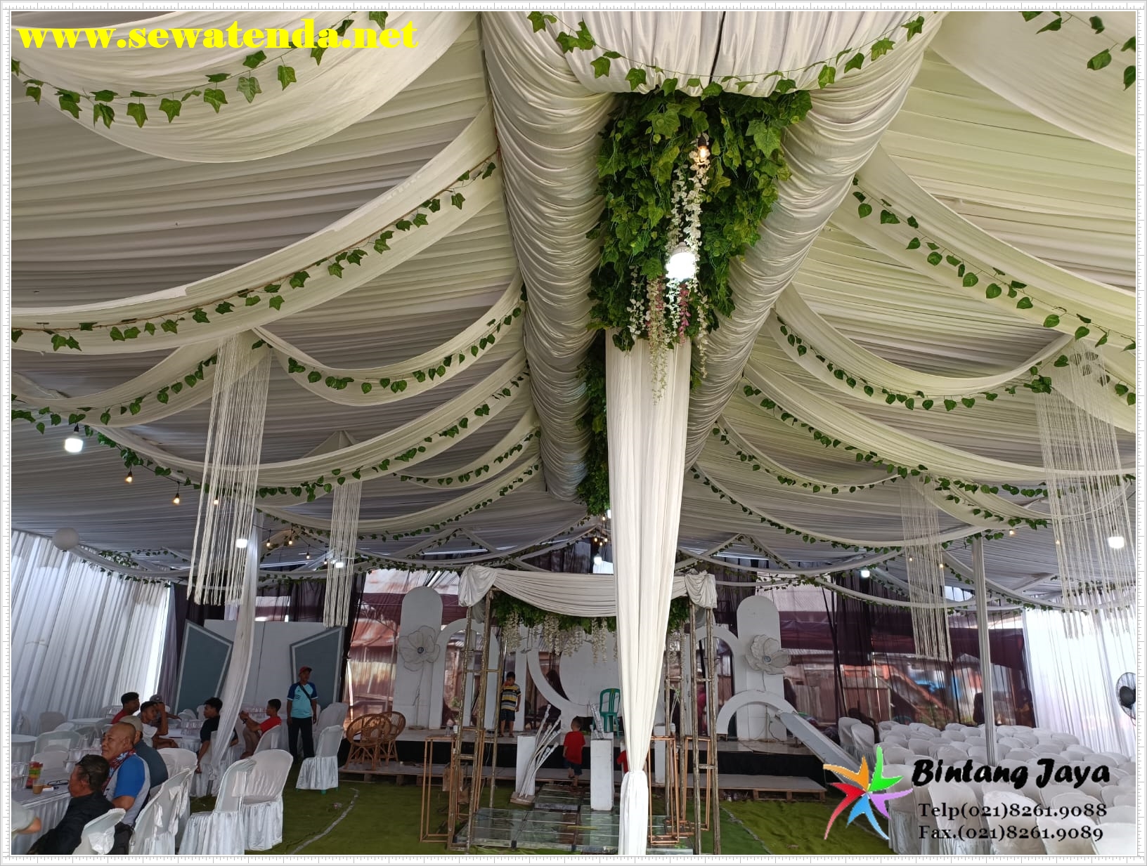 jasa sewa pembuatan tenda full dekorasi pernikahan mewah