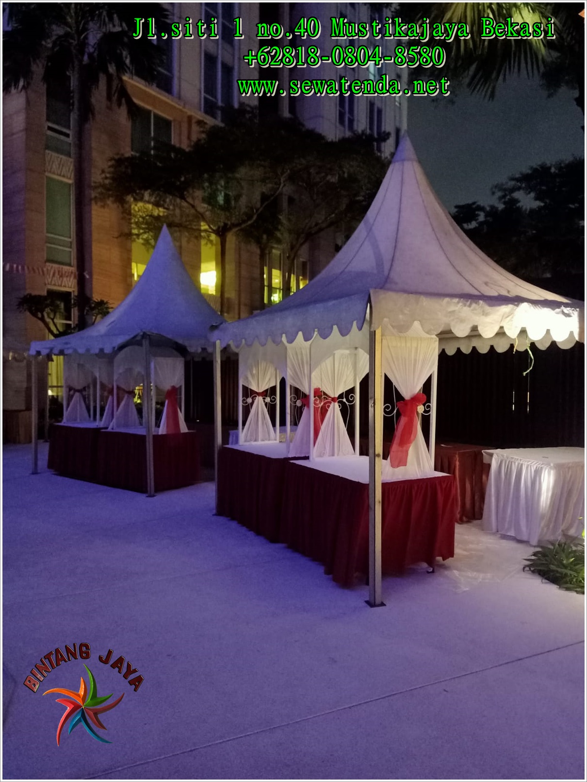 Sewa Tenda Kerucut Gubukan Tema Merah Putih Di Jakarta