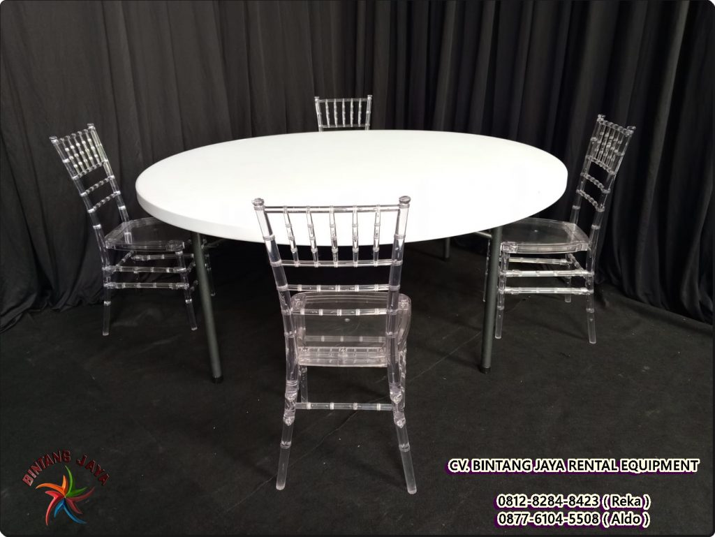 Sewa Kursi Tiffany Acrylic Dan Bantalan Kursi Berkualitas Duren Sawit
