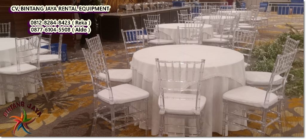 Sewa Kursi Tiffany Acrylic Dan Bantalan Kursi Berkualitas Duren Sawit
