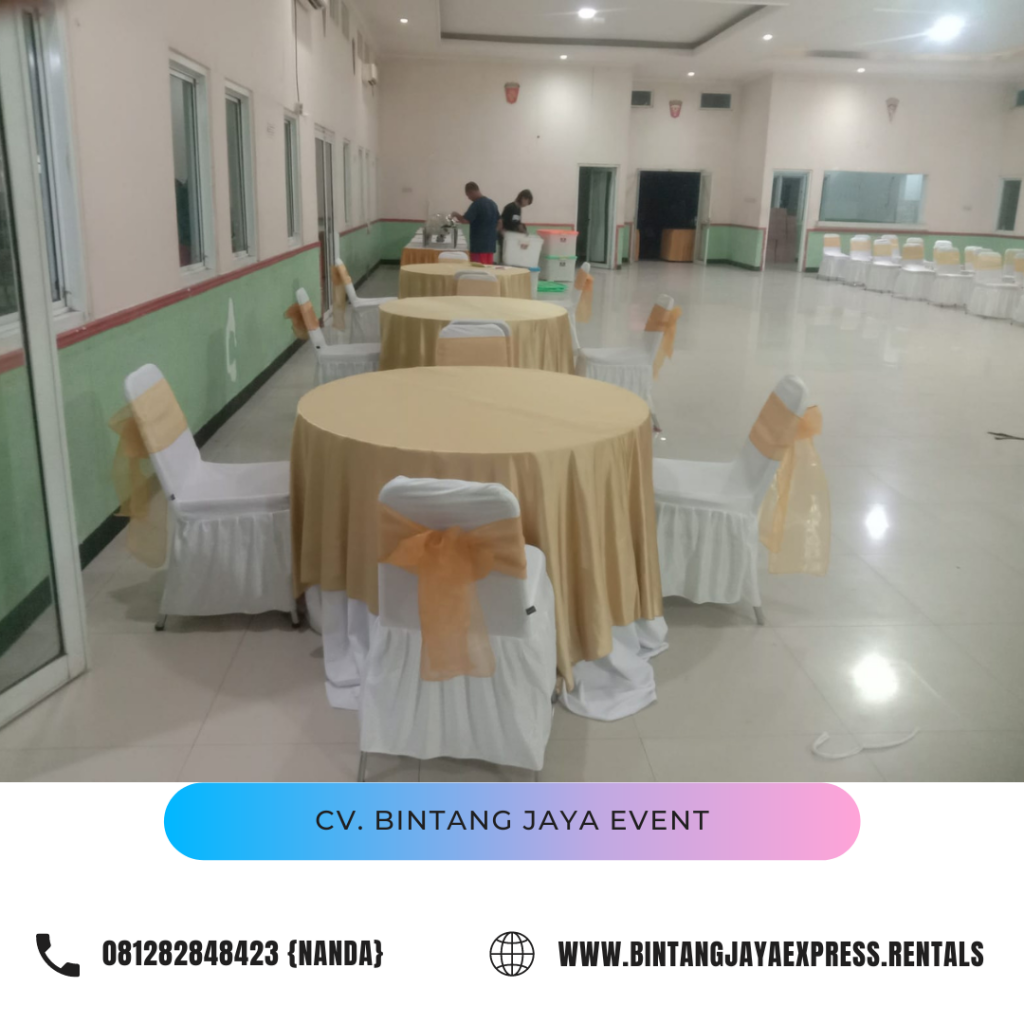 Sewa Meja Bundar Ukuran Kecil Diameter 120cm di Jakarta