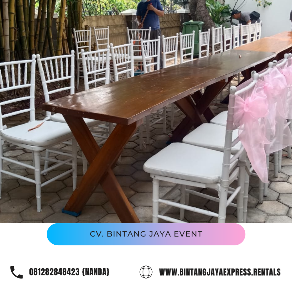 Rental Kursi Type Tiffany Kayu Warna Putih Area Jaksel