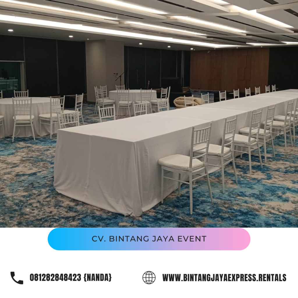 Rental Kursi Type Tiffany Kayu Warna Putih Area Jaksel