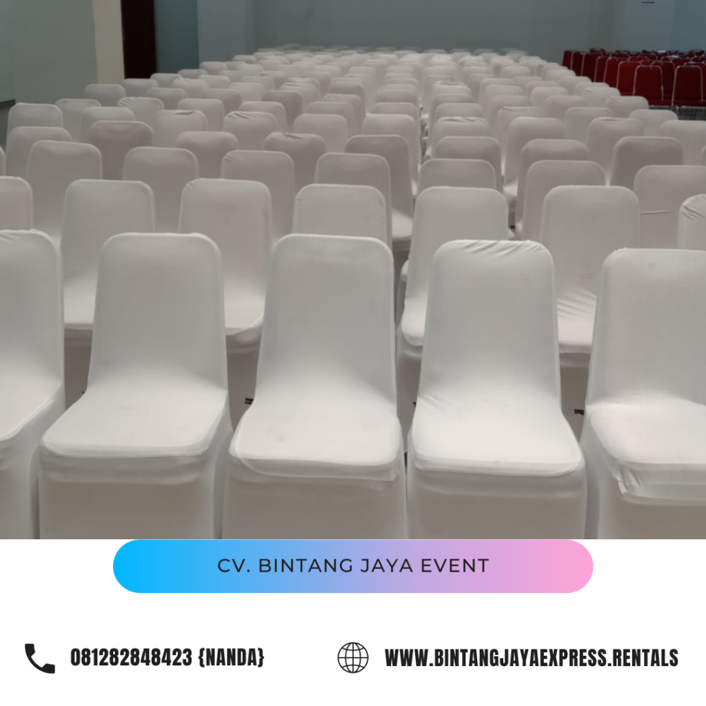 Sewa Kursi Susun Busa Merah Polos Dan Cover Area GBK Jakarta