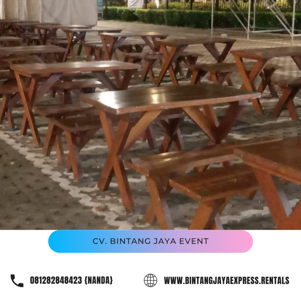 Sewa Meja Kursi Taman Kayu Area Terdekat Jakarta