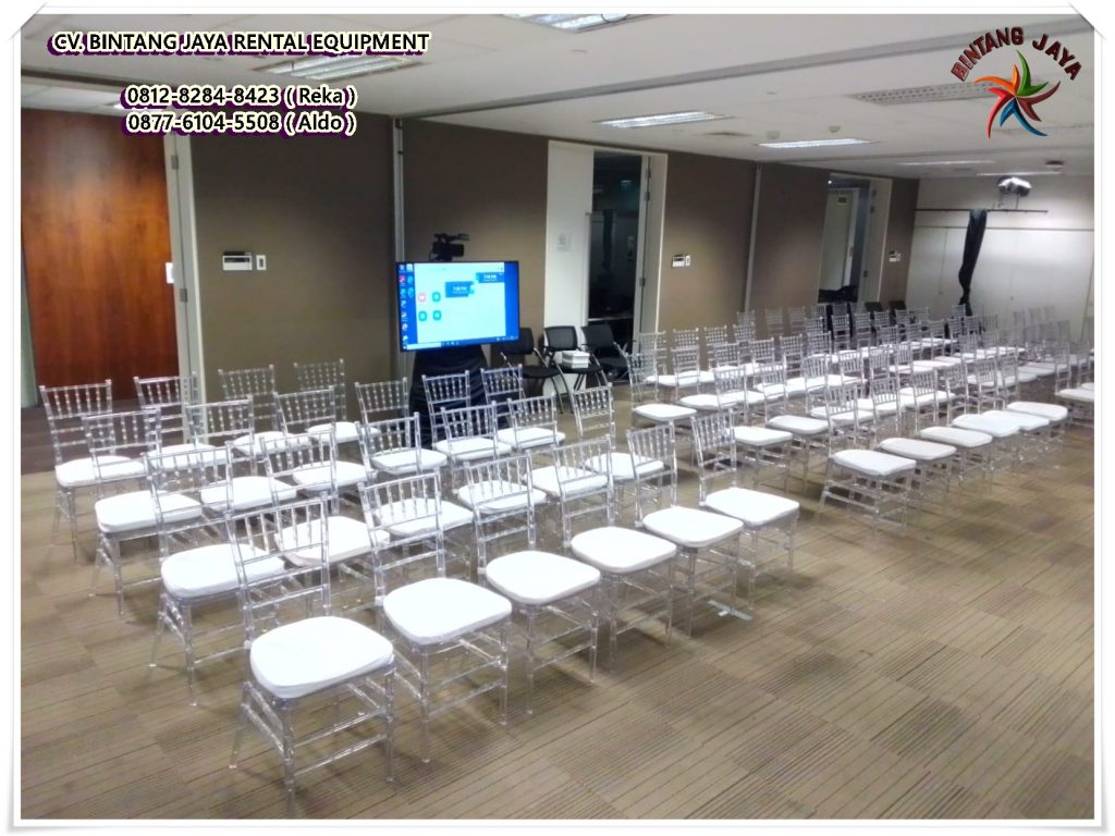 Sewa Kursi Model Acrylic Bening Tipe Tiffany Jakarta