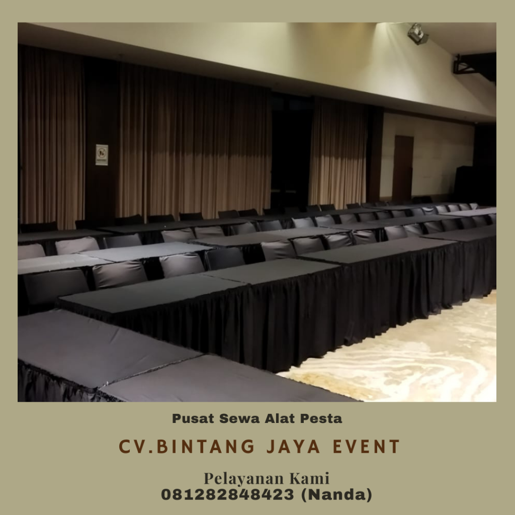 Sewa Meja Kotak Beragam Warna Cover Area Jakarta
