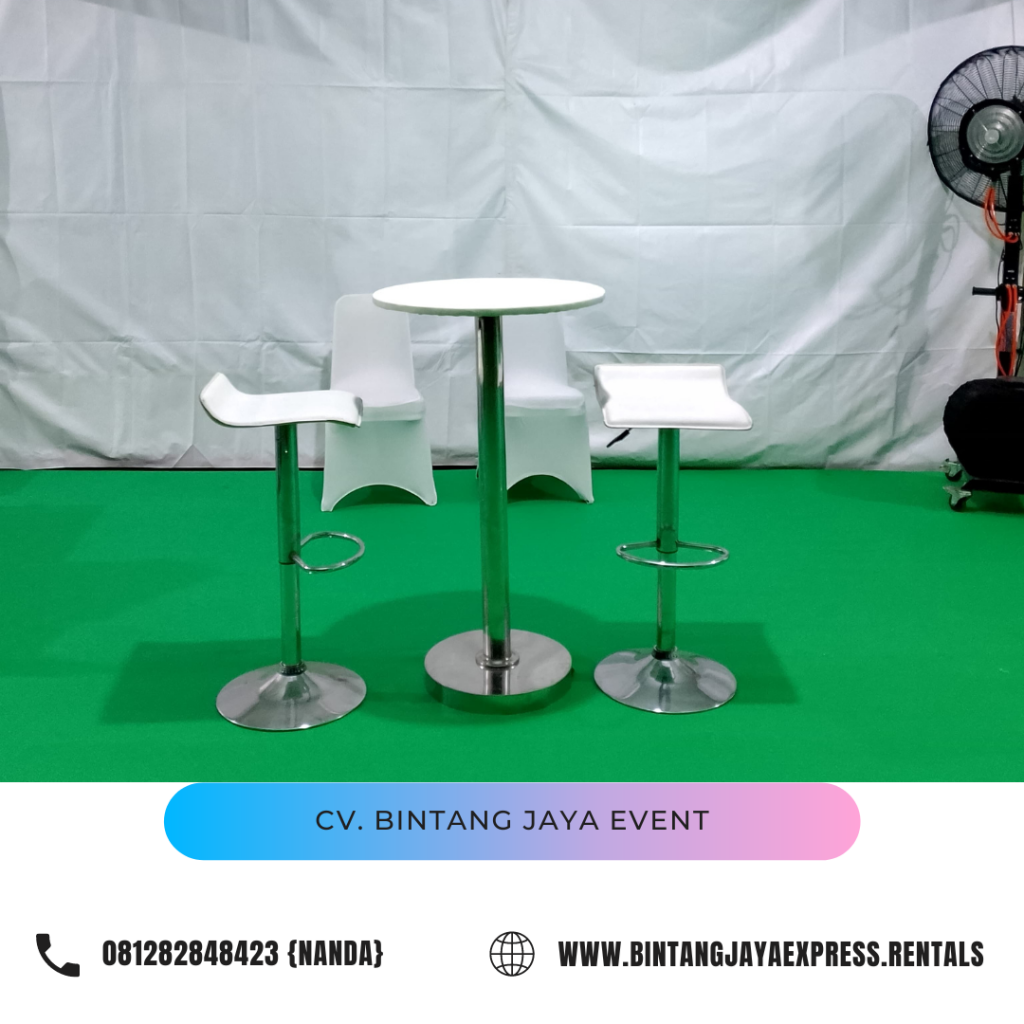 Jasa Sewa Kursi Bar Minimalis Kotak Putih Area Jakarta