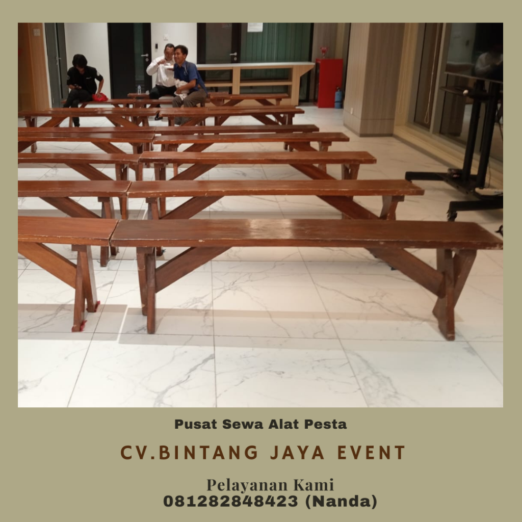 Solusi Sewa Bangku Taman Kayu Outdoor Area Jakarta