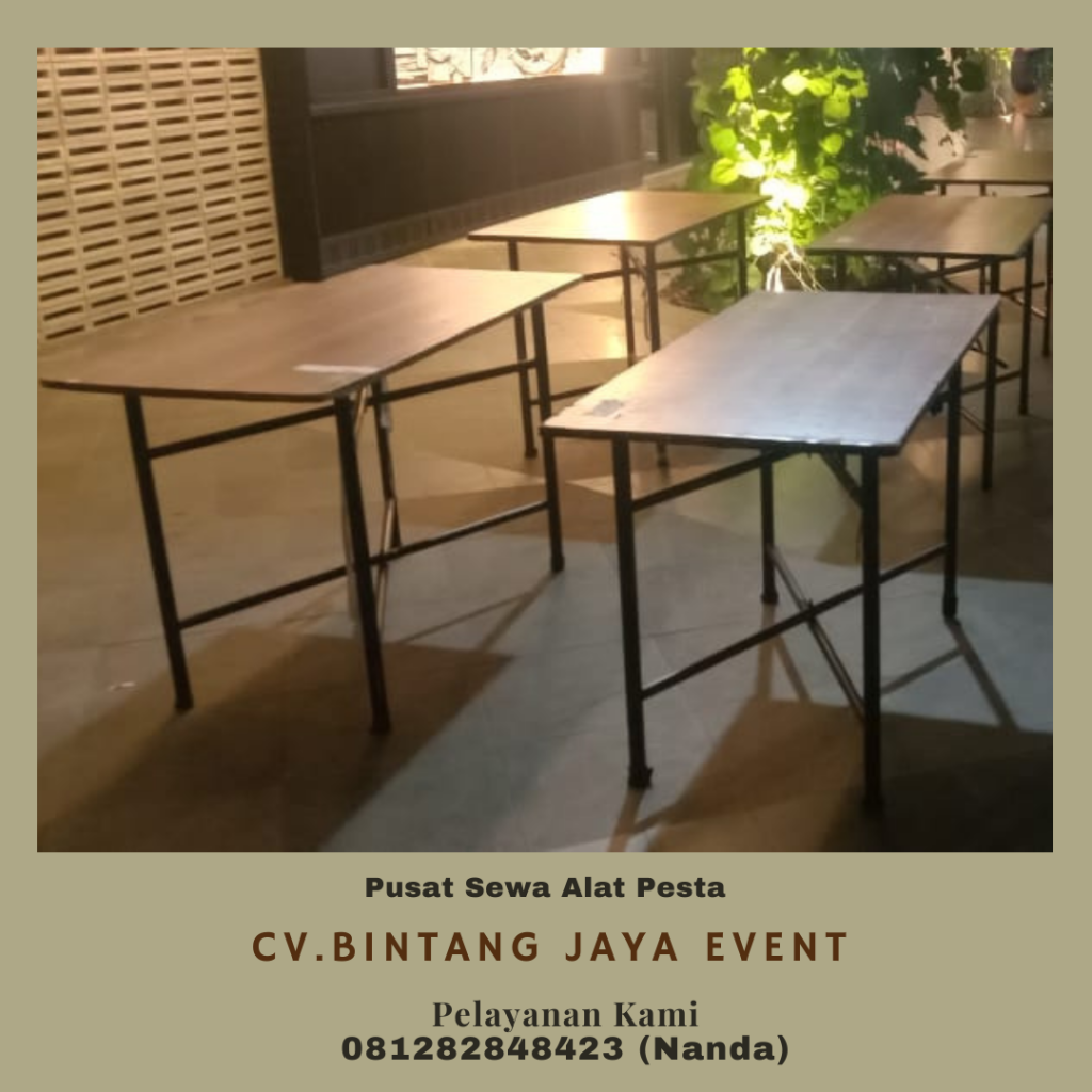 Sewa Meja Kotak HPL Ukuran 60x120cm Area Kuningan Jaksel