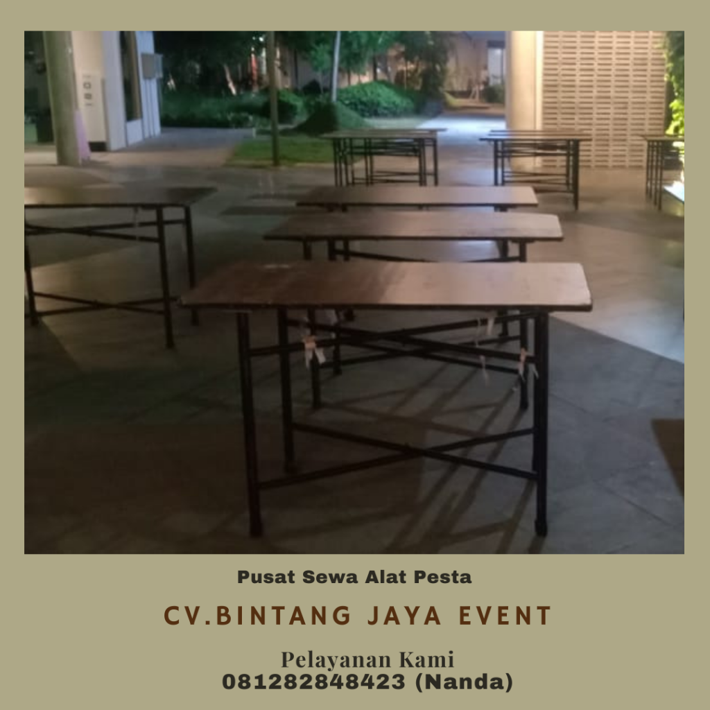 Sewa Meja Kotak HPL Ukuran 60x120cm Area Kuningan Jaksel