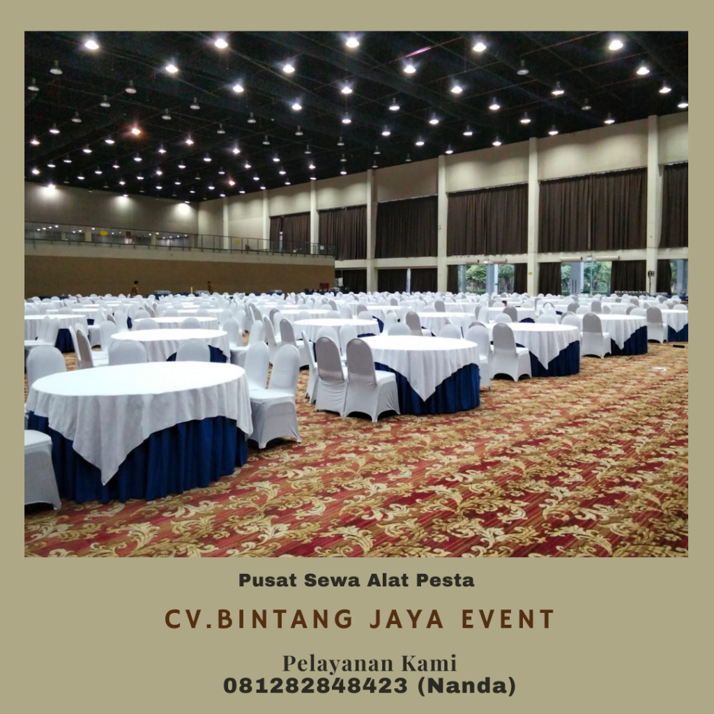 Sewa Round Table Dan Kursi Cover Putih Area Jakarta