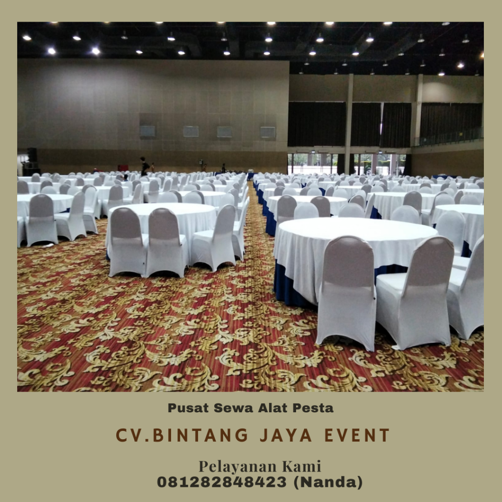 Sewa Round Table Dan Kursi Cover Putih Area Jakarta
