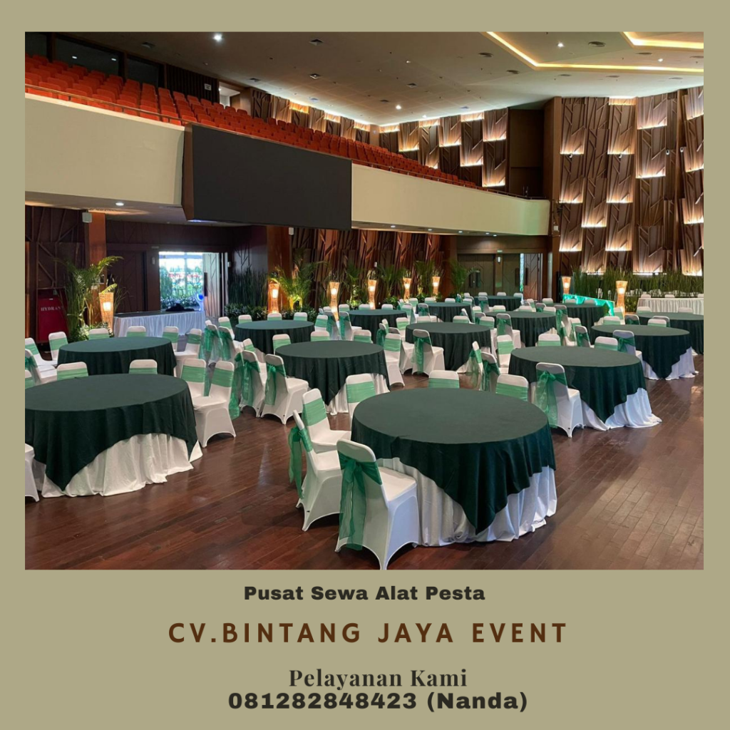 Sewa Round Table Dan Kursi Cover Putih Area Jakarta