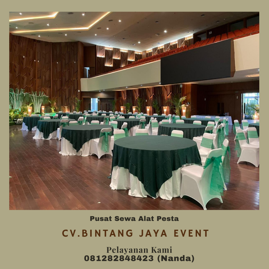 Sewa Round Table Dan Kursi Cover Putih Area Jakarta