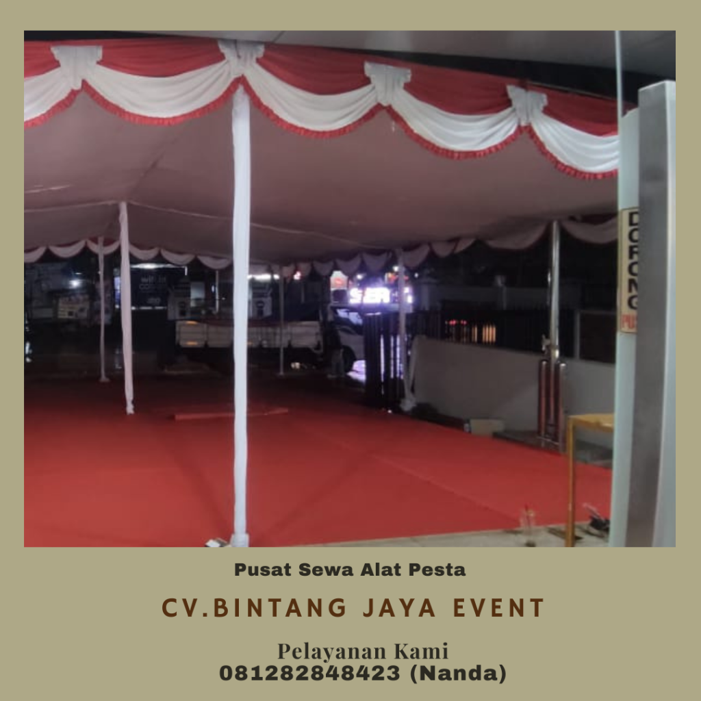 Sewa Tenda Plafon Merah Putih Promo Akhir Tahun Area Jakarta