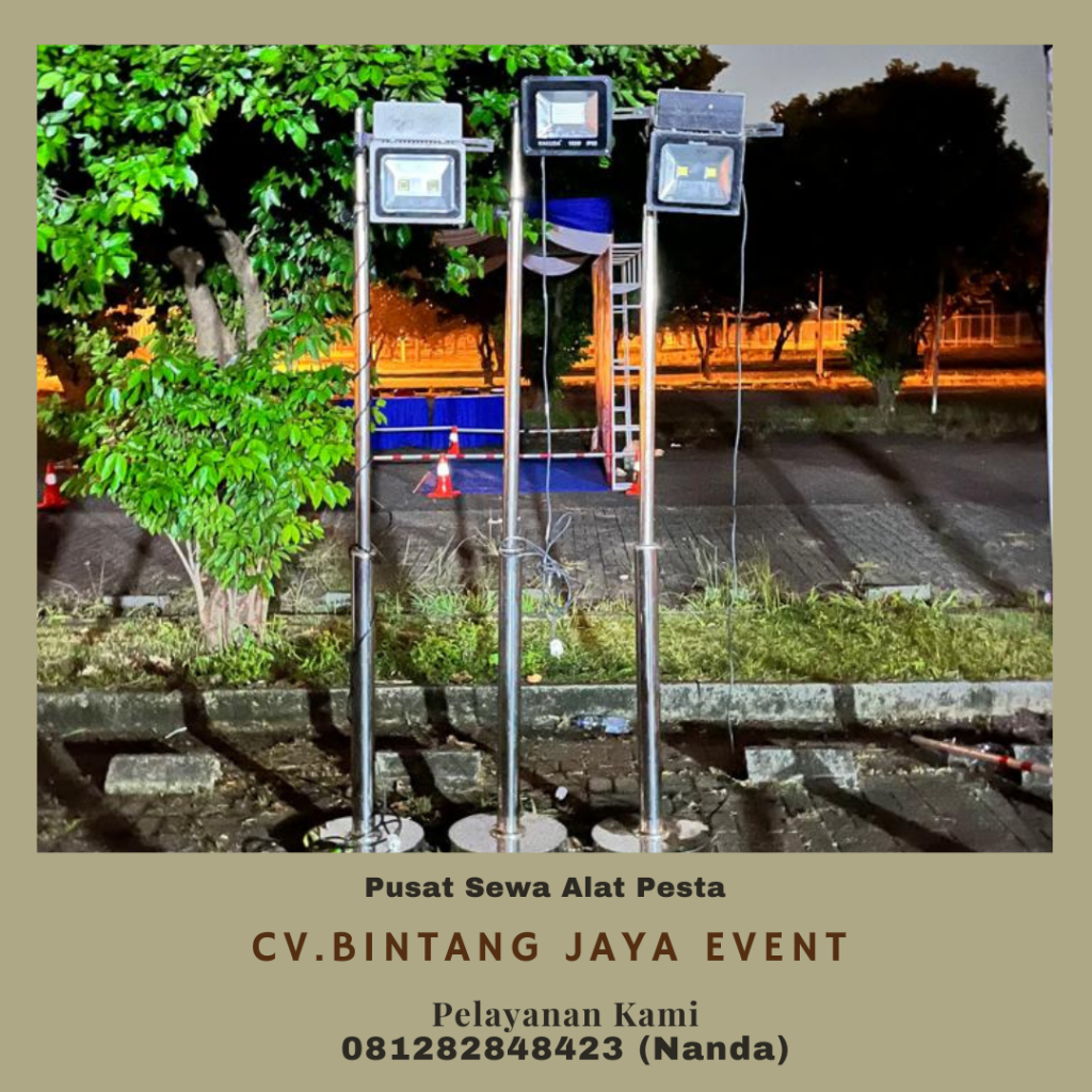 Jasa Sewa Lampu Sorot Tiang Stainless Elegan di Jakarta