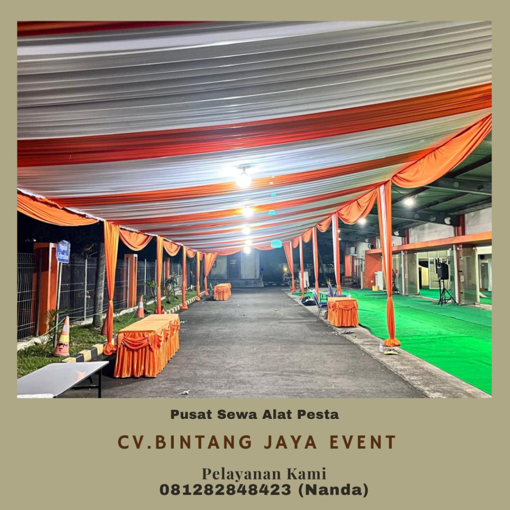 Sewa Tenda Konvensional Dekorasi Serut Standar Hotel Mewah Jakarta