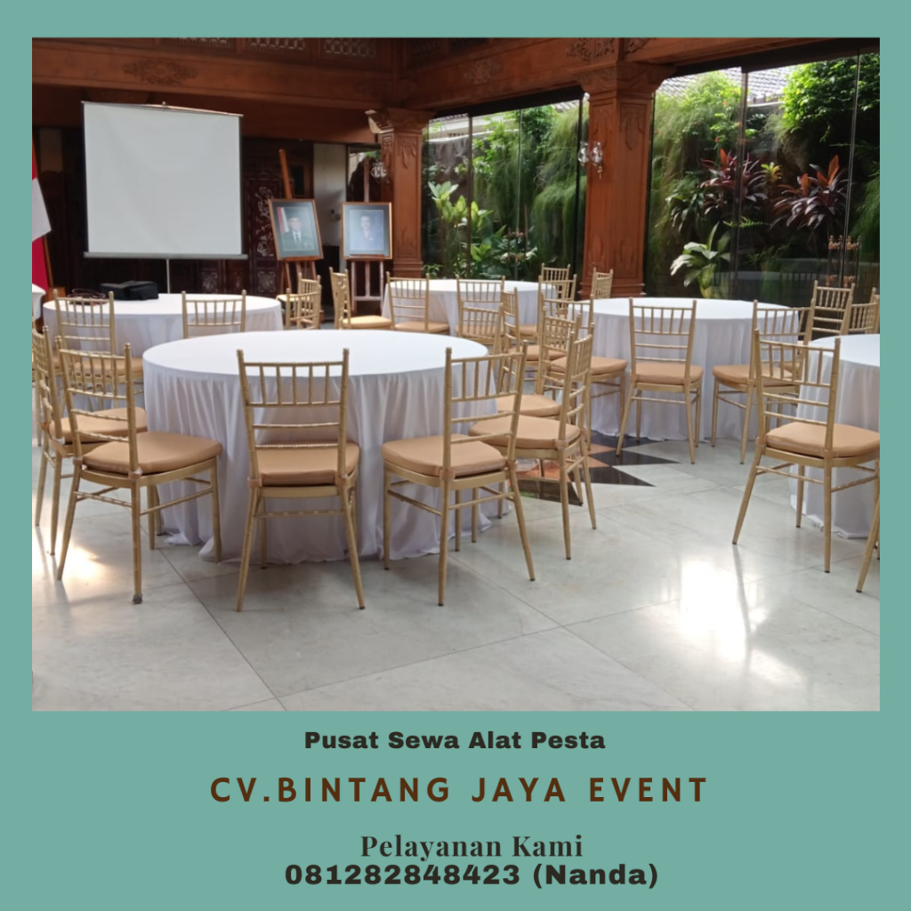 Rental Kursi Kayu Vip Type Tiffany Gold Di Jakarta