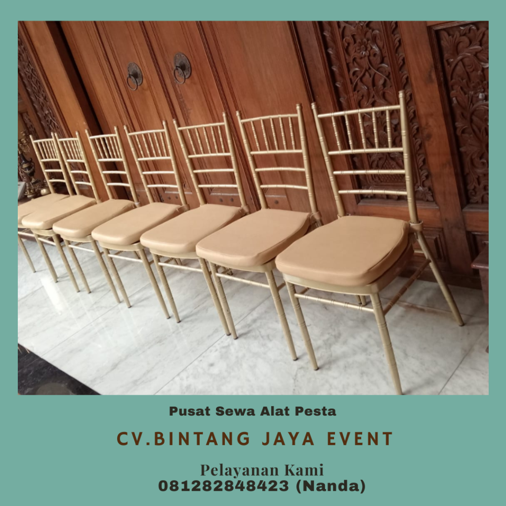 Rental Kursi Kayu Vip Type Tiffany Gold Di Jakarta