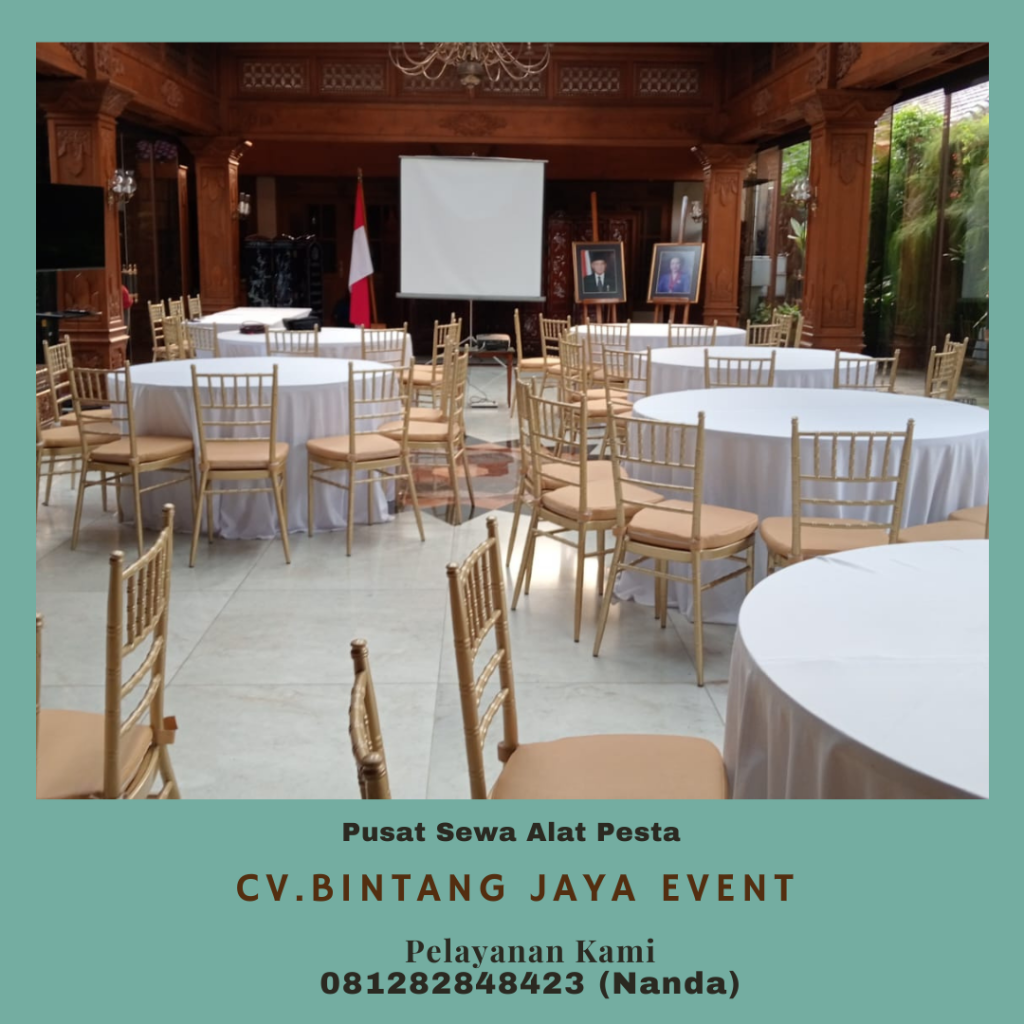 Rental Kursi Kayu Vip Type Tiffany Gold Di Jakarta