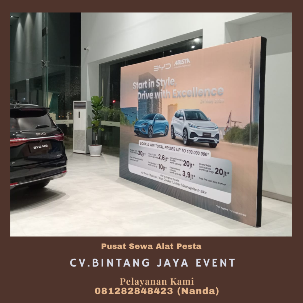 Sewa Backdrop Kotak Event BYD Pluit Jakut