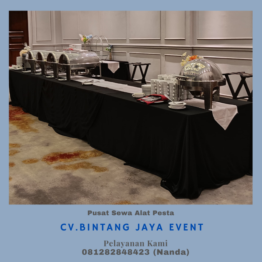 Sewa Cover Tebar Hitam Dan Runner Meja Di Jakarta
