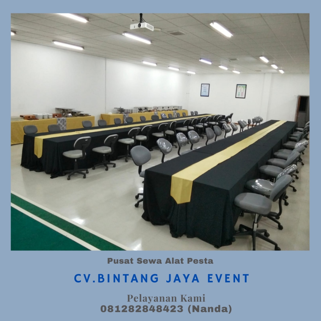 Sewa Cover Tebar Hitam Dan Runner Meja Di Jakarta