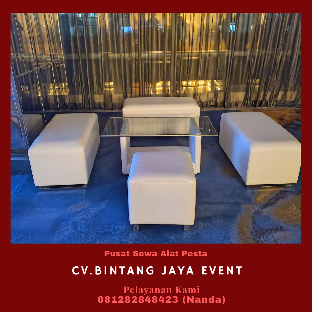 Sewa Puff Set Meja Kaca VIP Jakarta | Telp. 081282848423