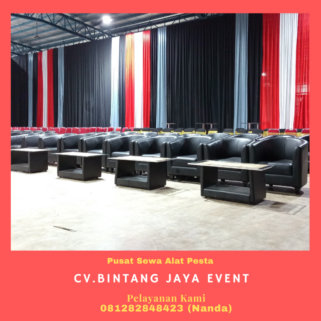 Tempat Sewa Sofa Oval Hitam Kekinian Area Jakarta
