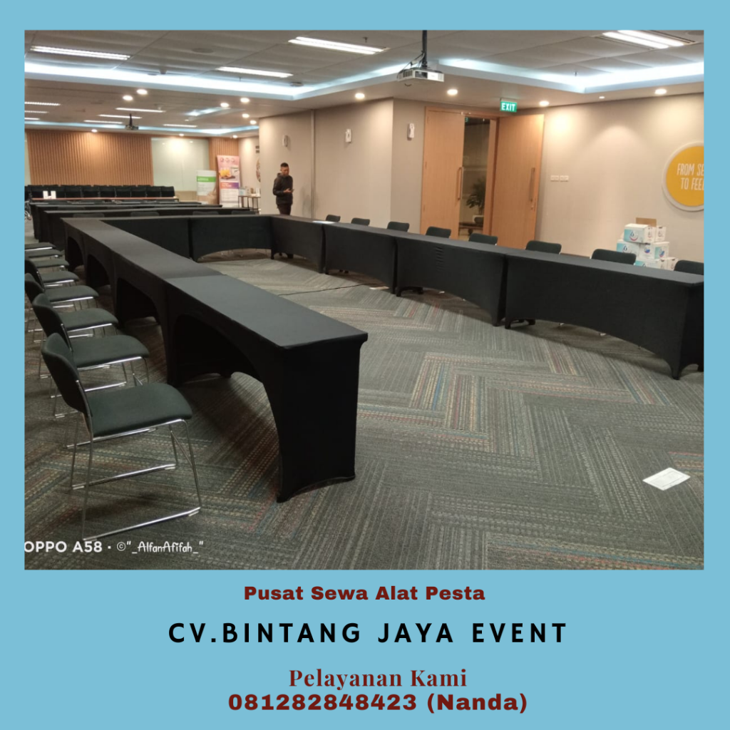 Jasa Sewa Meja Ibm Cover Hitam Ketat Jakarta