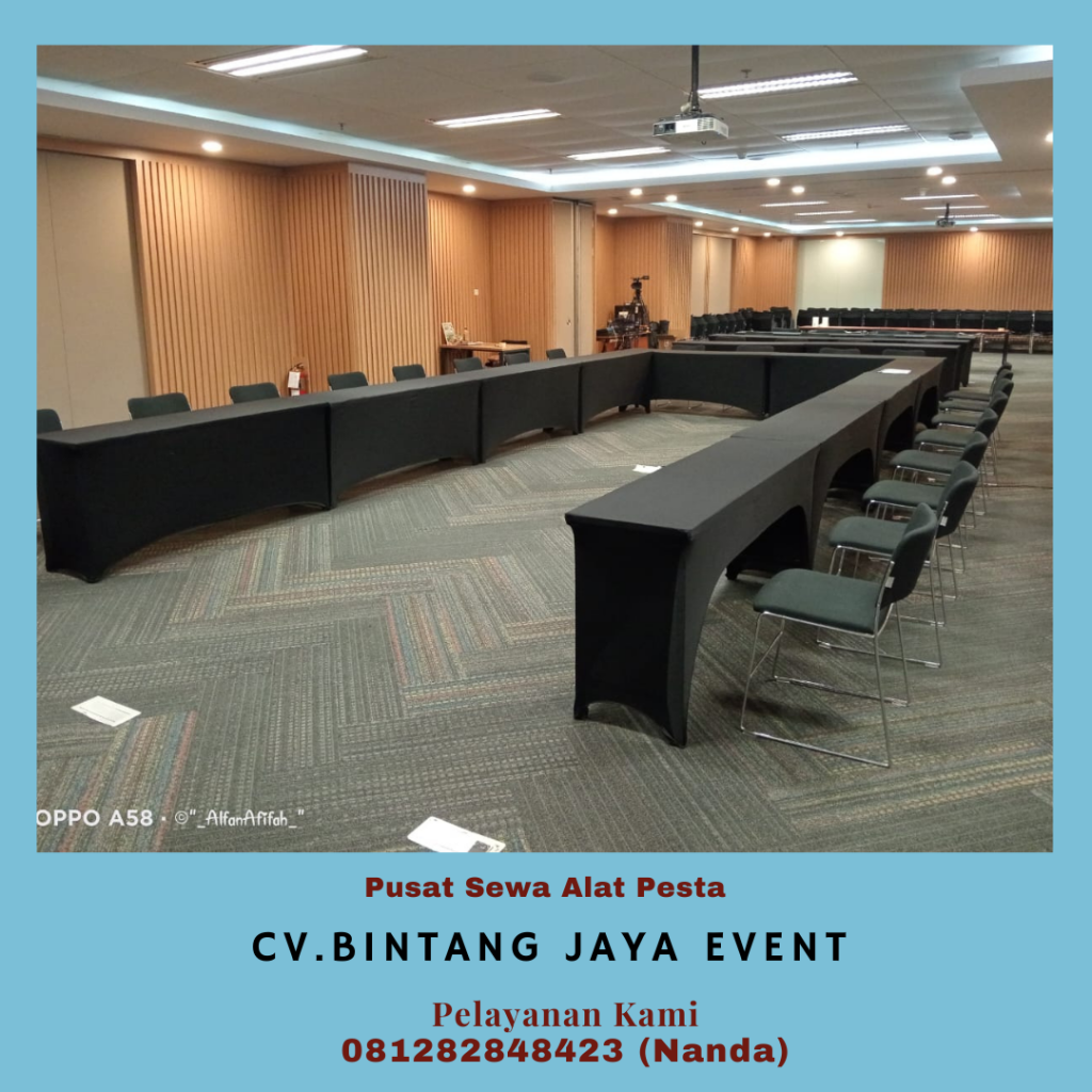 Jasa Sewa Meja Ibm Cover Hitam Ketat Jakarta