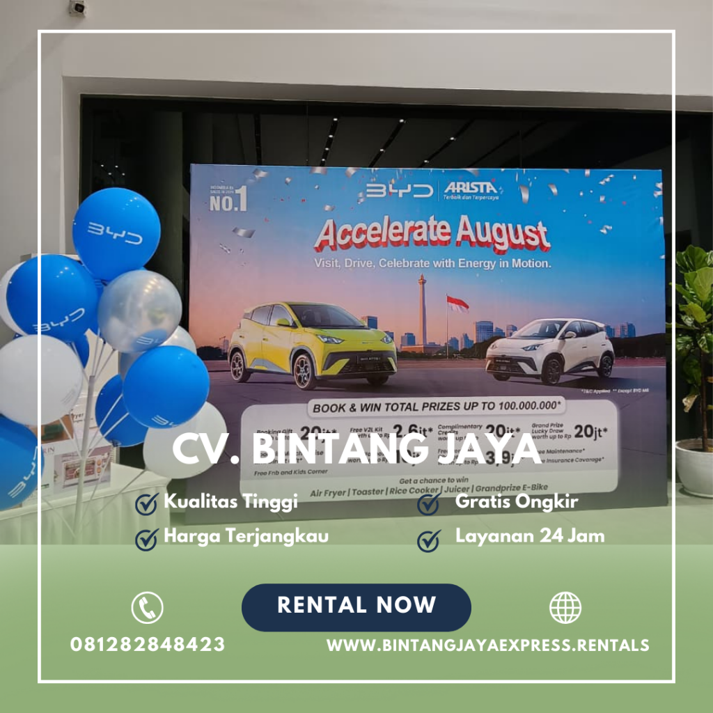 Tempat Rental Backdrop Event BYD Spesial Kemerdekaan RI Area Jakarta