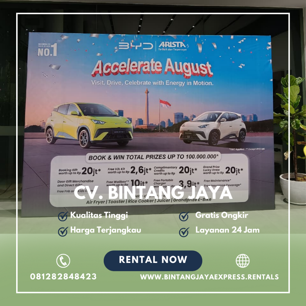 Tempat Rental Backdrop Event BYD Spesial Kemerdekaan RI Area Jakarta