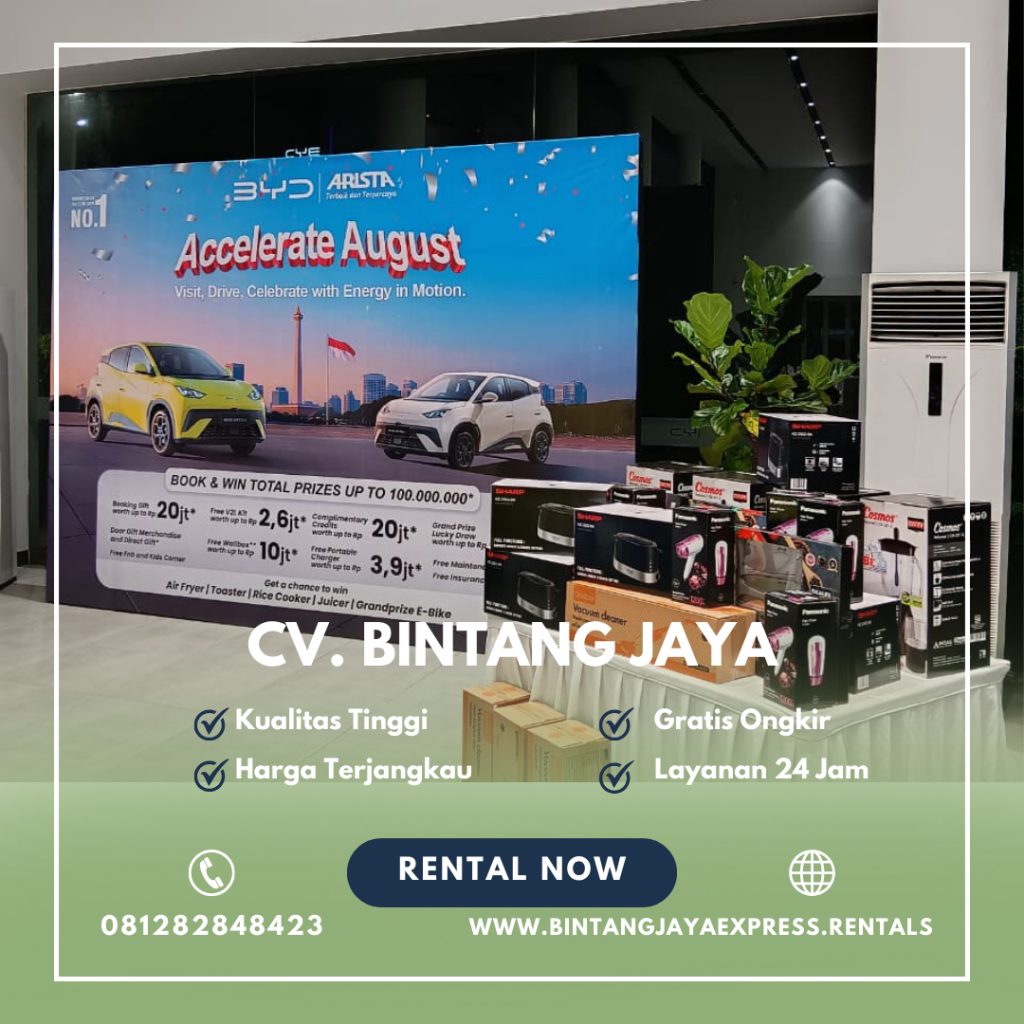 Tempat Rental Backdrop Event BYD Spesial Kemerdekaan RI Area Jakarta