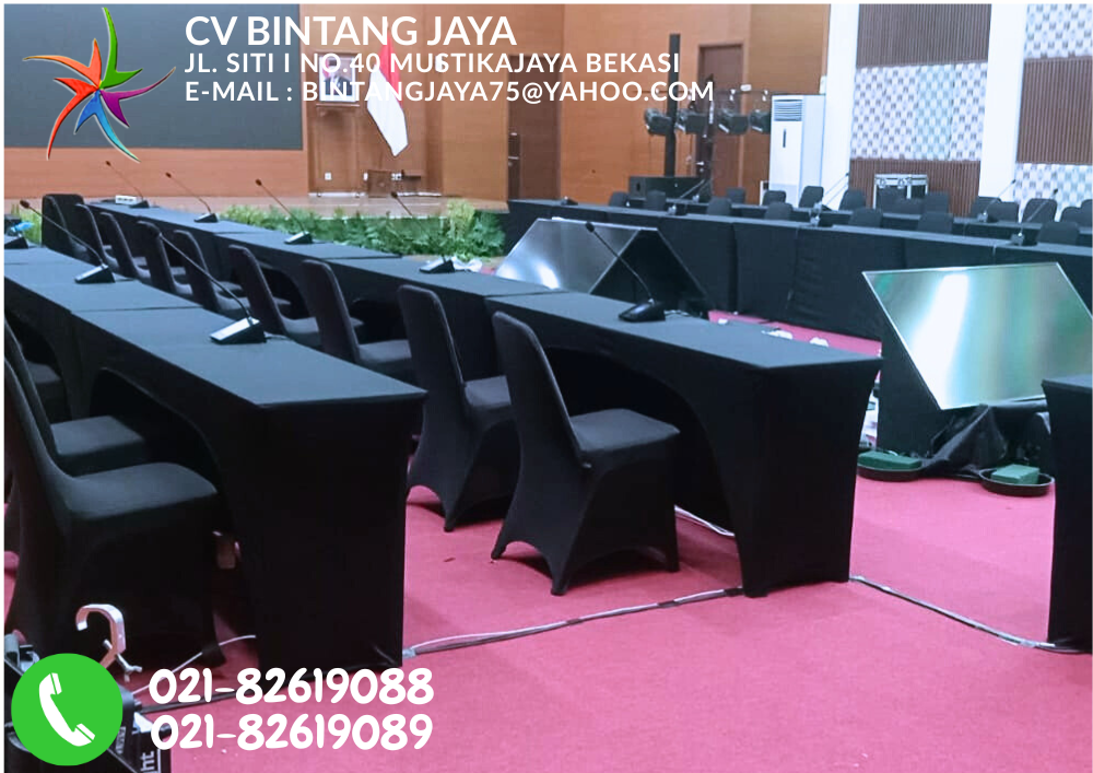 Sewa Meja Ibm, Kursi Cover Hitam Word Capital Tower Jakarta