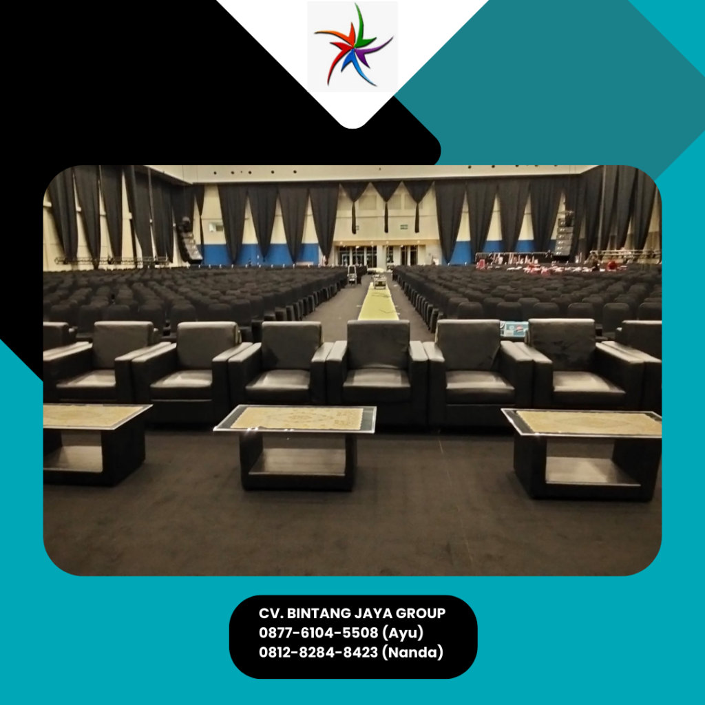 Sewa Sofa Hitam ,Meja Kaca Vip Jakarta Free Ongkir