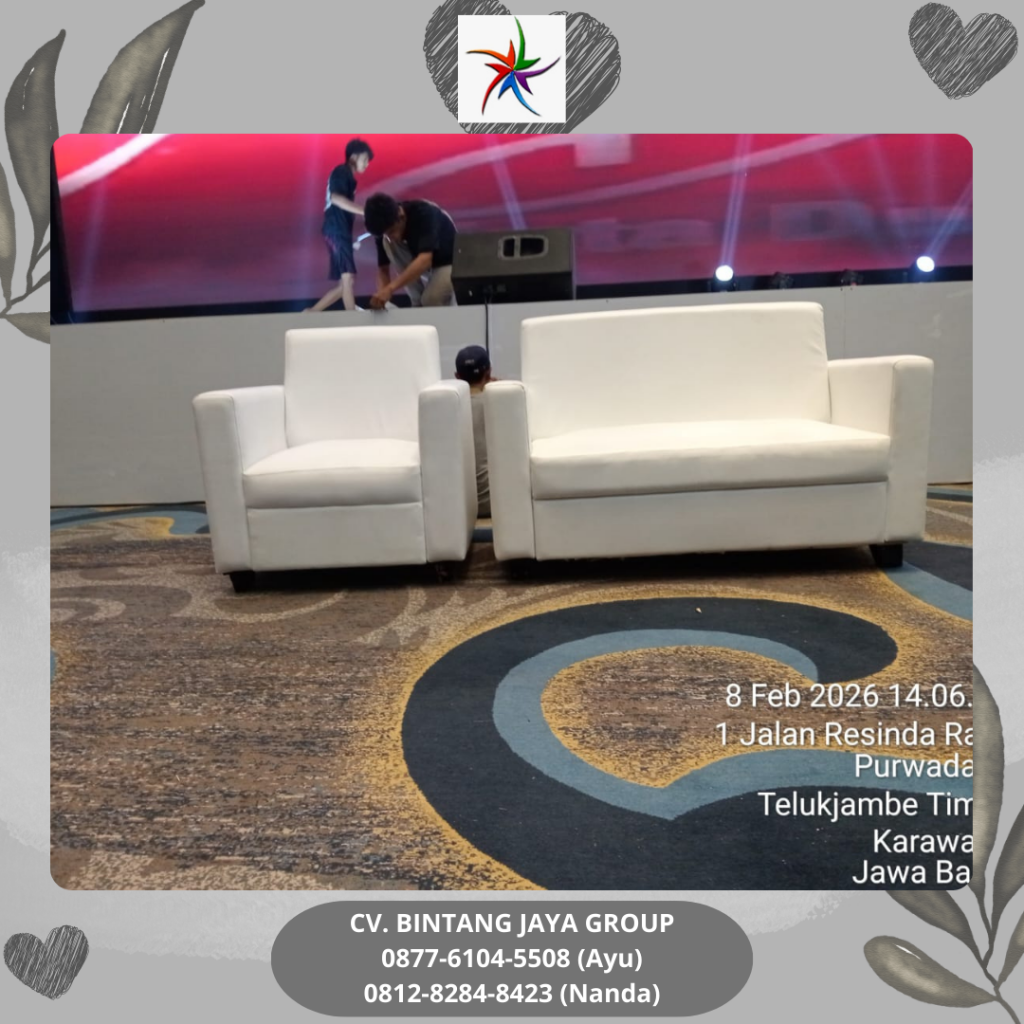 Sewa Sofa Double,Single Model Minimalis Putih Jakarta