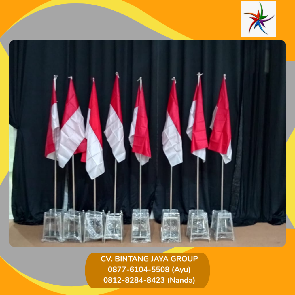 Sewa Tiang Bendera Stainless,Tirai Hitam,Meja Ibm Jakarta