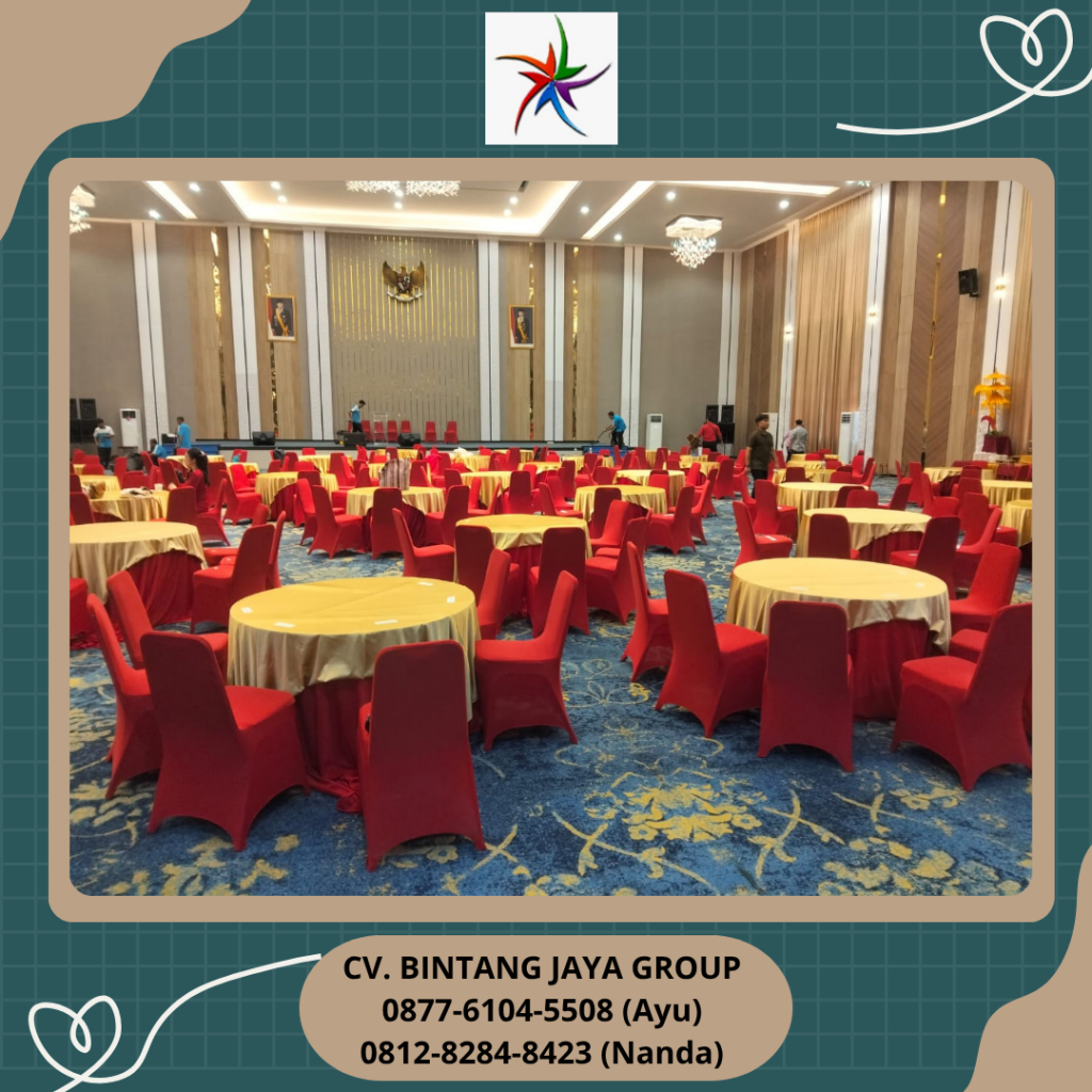 Sewa Meja Bundar,Kursi Event Cover Merah Jakarta