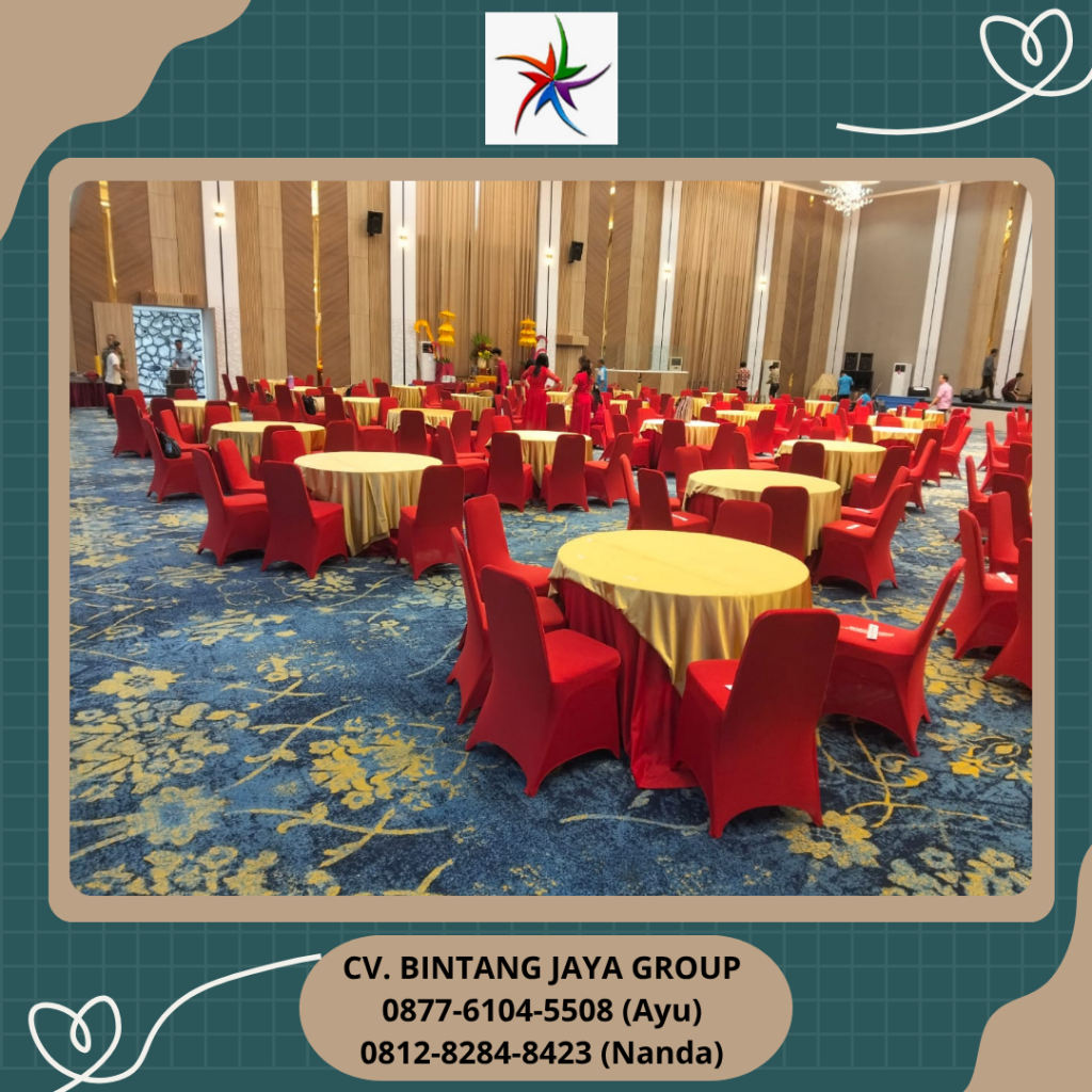 Sewa Meja Bundar,Kursi Event Cover Merah Jakarta