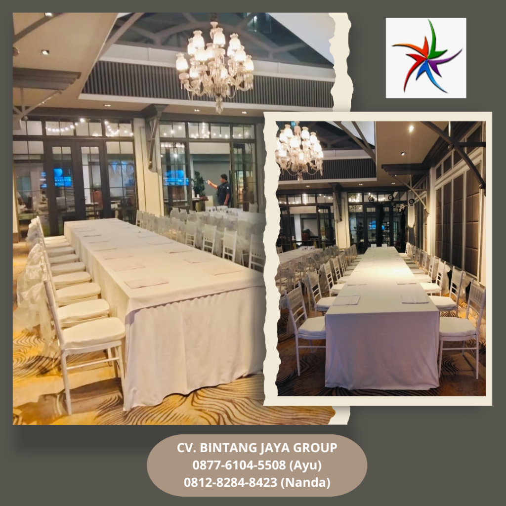 Sewa Meja Cover Putih, Kursi Tiffany Putih Jakarta