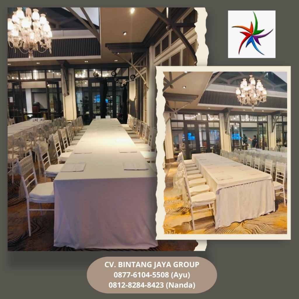 Sewa Meja Cover Putih, Kursi Tiffany Putih Jakarta