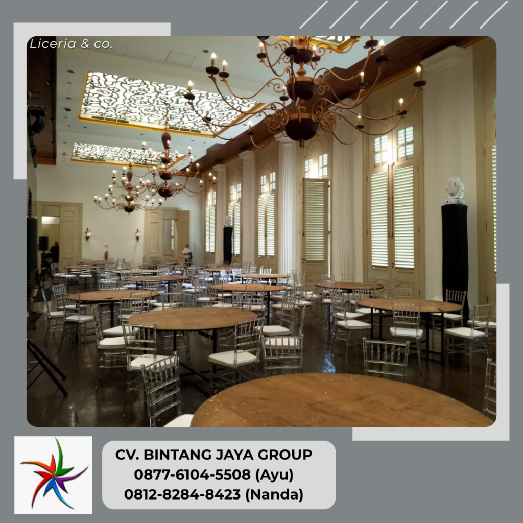 Sewa Kursi Tiffany Acrylic Dan Meja Bulat Jakarta