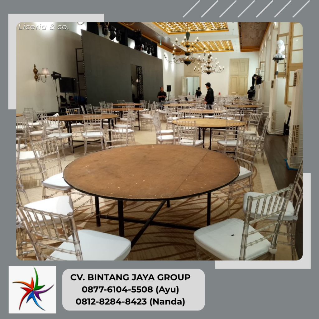 Sewa Kursi Tiffany Acrylic Dan Meja Bulat Jakarta