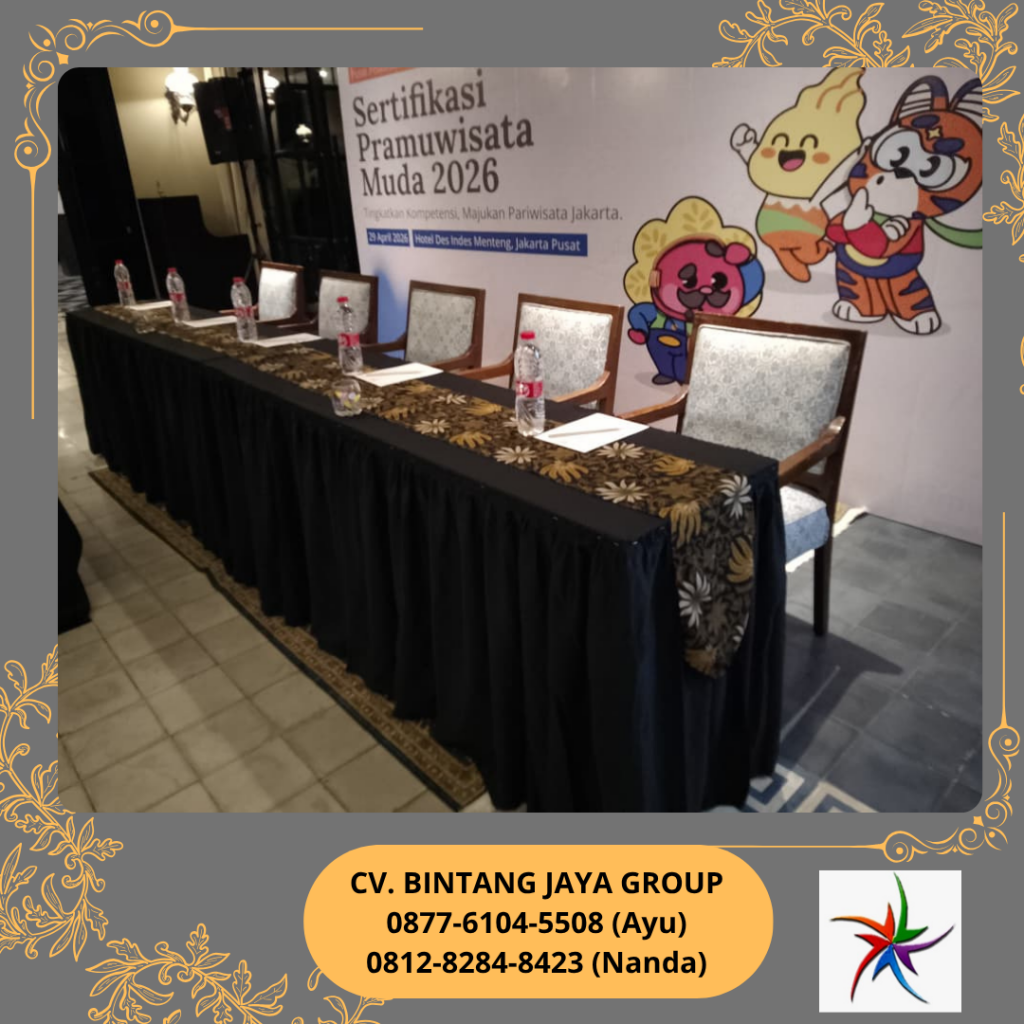 Sewa Meja IBM Dan Kursi Futura Cover Hitam Hotel Des Indes Jakarta