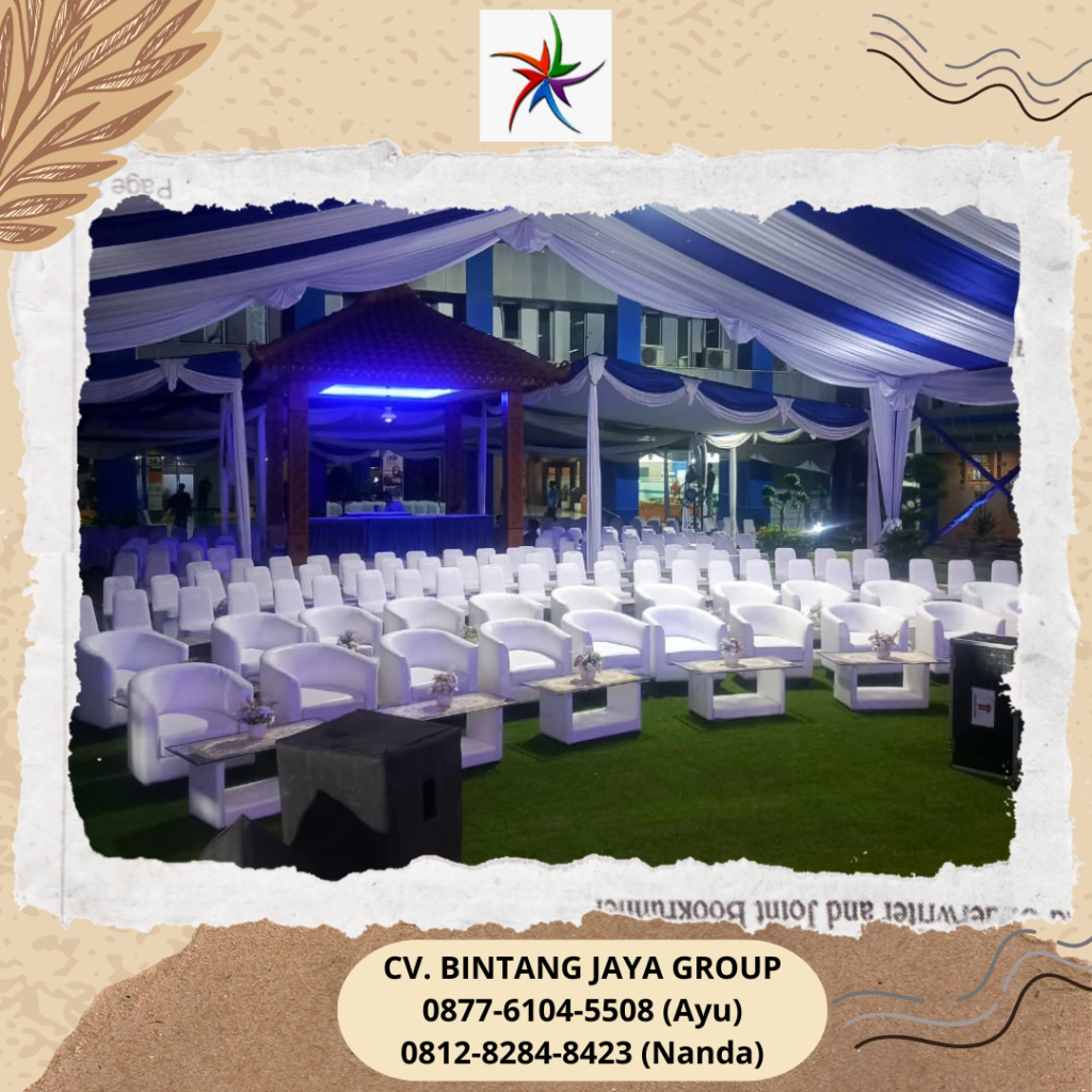 Sewa Meja Kaca VIP, Sofa Oval Putih Jakarta